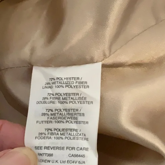 J. Crew Multicolor Metallic Tweed Blazer Size 8 - Picture 7 of 7